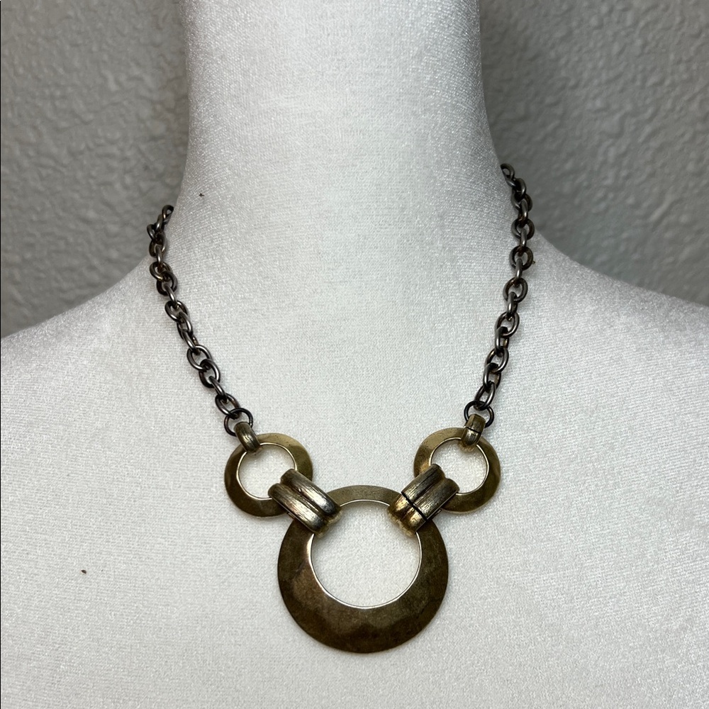 Jones New York Antiqued Gold-Tone Circular Link Necklace